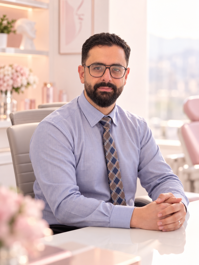 دکتر ابوالفضل مهربان در مطب زیبایی